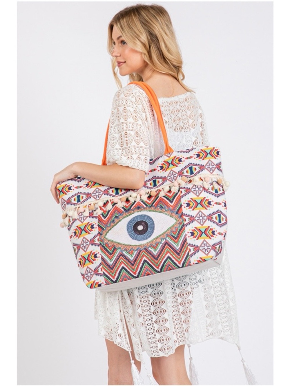 Sold at Anthropologie Evil Eye Boho tote bag